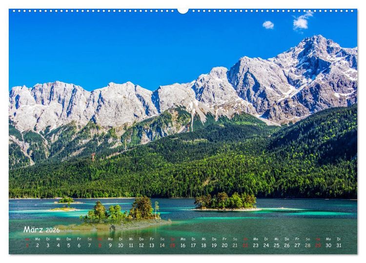 Produktbild: Naturparadies Zugspitzarena (Wandkalender 2026 DIN A2 quer), CALVENDO Monatskalender