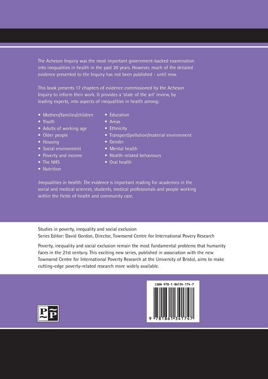 Produktbild: Inequalities in health