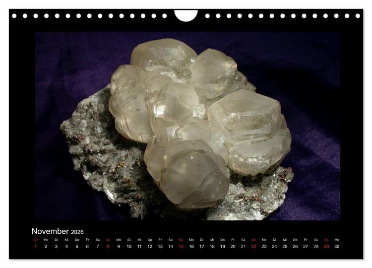 Produktbild: Mineralien aus dem Sauerland (Wandkalender 2026 DIN A4 quer), CALVENDO Monatskalender