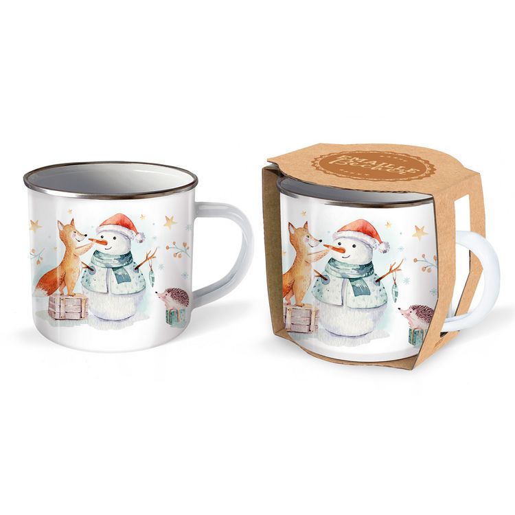 Produktbild: Tr&ouml;tsch Emaille Becher Tasse Winterwald