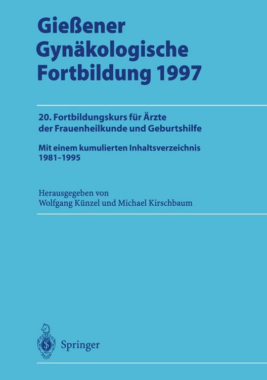Produktbild: Gie&szlig;ener Gyn&auml;kologische Fortbildung 1997