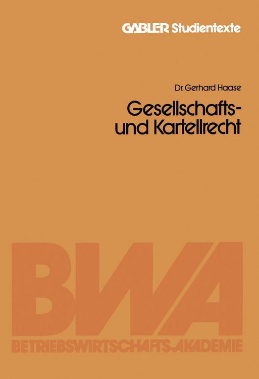 Produktbild: Gesellschafts- und Kartellrecht