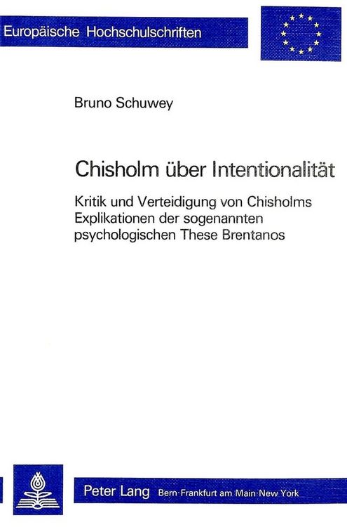 Produktbild: Roderick M. Chisholm &uuml;ber Intentionalit&auml;t