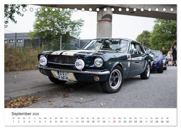 Produktbild: Amerikanische Oldtimer - Vintage US Cars auf Hamburgs Stra&szlig;en (Tischkalender 2026 DIN A5 quer), CALVENDO Monatskalender