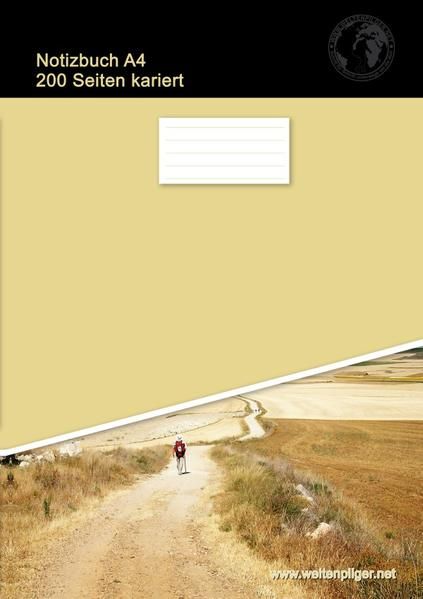 Produktbild: Notizbuch A4 200 Seiten kariert (Softcover Khaki)