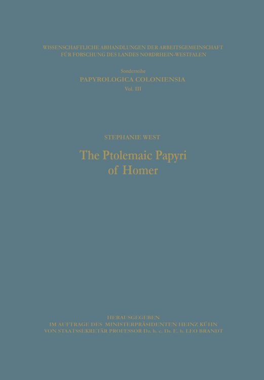 Produktbild: The Ptolemaic Papyri of Homer