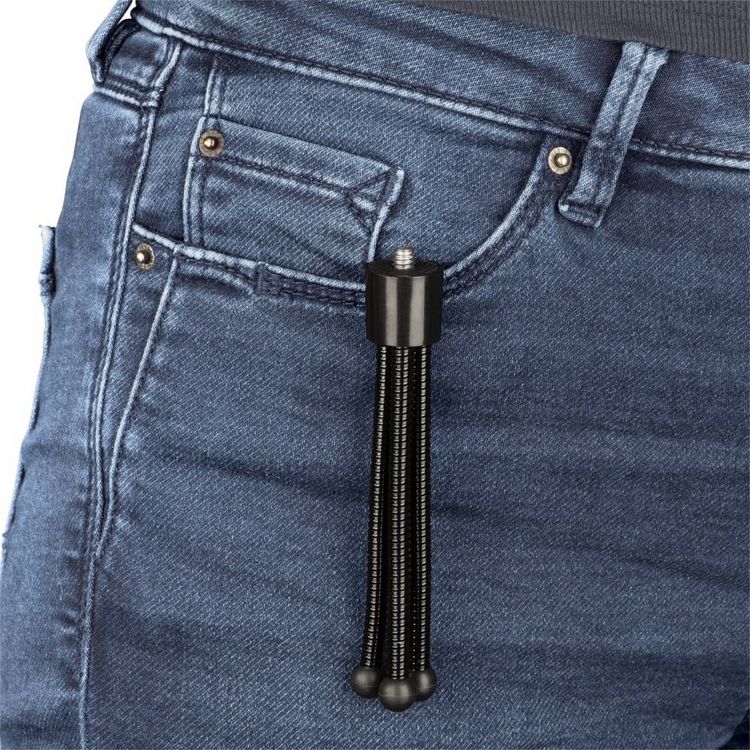 Produktbild: Hama Flexi M Ministativ 1/4 Zoll Arbeitsh&ouml;he=7 - 10cm Schwarz F&uuml;r Smartphones und GoPro