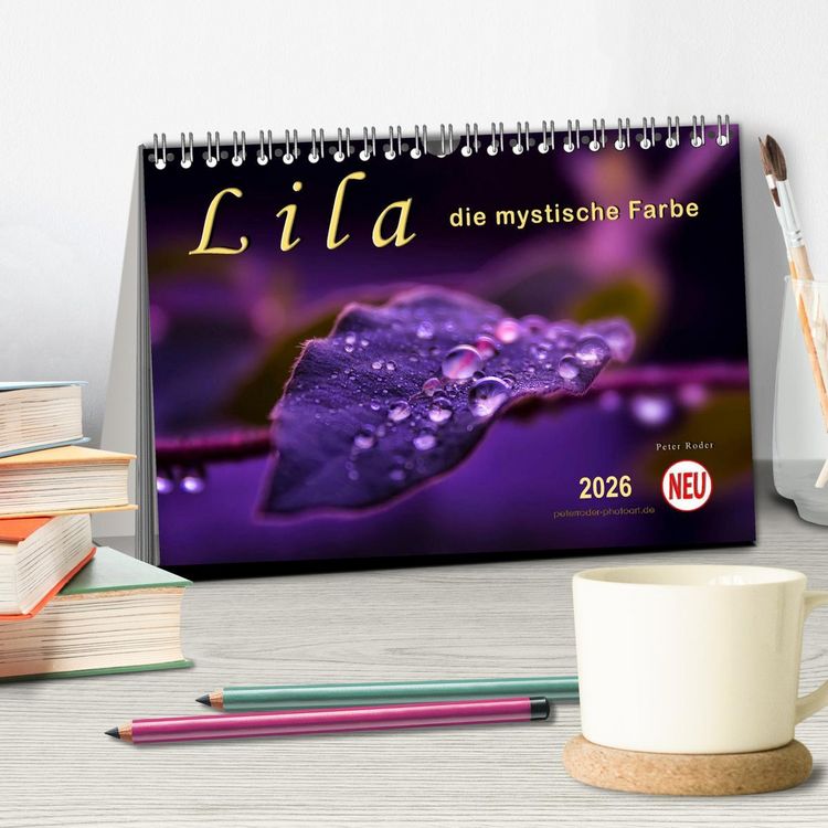 Produktbild: Lila - die mystische Farbe (Tischkalender 2026 DIN A5 quer), CALVENDO Monatskalender