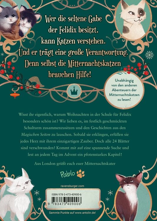 Produktbild: Mitternachtskatzen - Mr Mallorys magisches Weihnachtsgeheimnis.