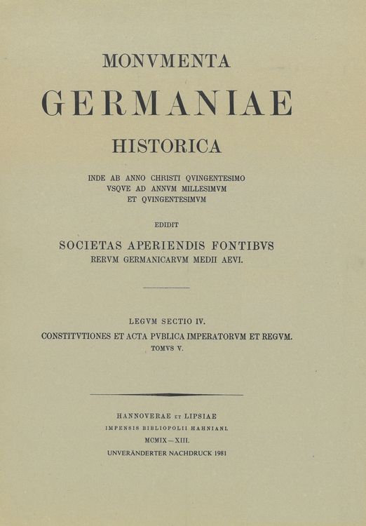 Produktbild: Constitutiones et acta publica imperatorum et regum (1313-1324)