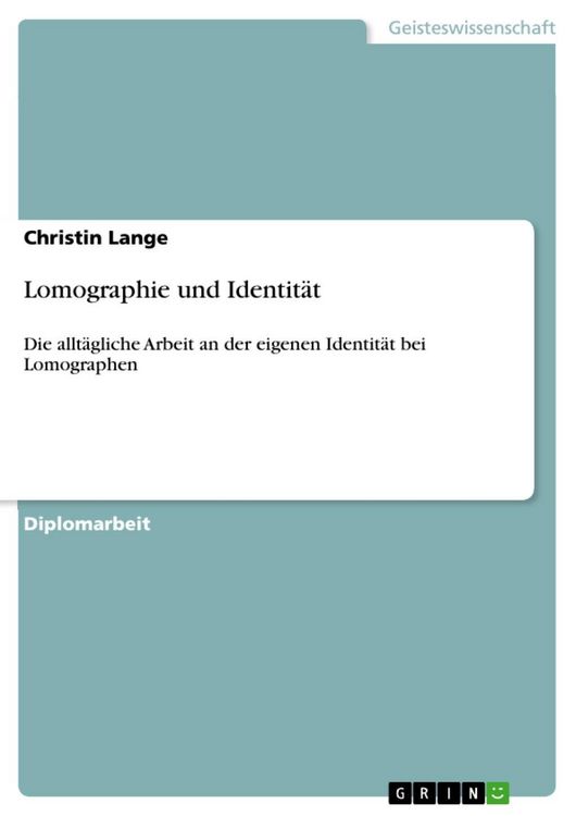 Produktbild: Lomographie und Identit&auml;t