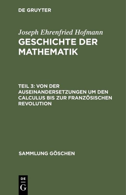 Produktbild: Von der Auseinandersetzungen um den Calculus bis zur Franz&ouml;sischen Revolution