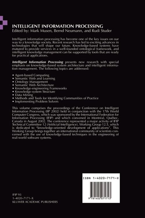Produktbild: Intelligent Information Processing