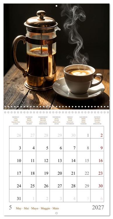 Produktbild: L'&acirc;me du caf&eacute; - Une passion au quotidien (Calendrier mural carr&eacute; 2027 30x30 cm) Calendrier double avec une page pour vos prises de notes