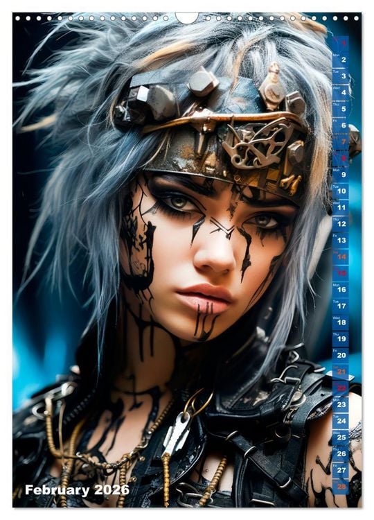 Produktbild: ROCK LADIES Cyber, goth, punk and more (Wall Calendar 2026 DIN A3 portrait), CALVENDO 12 Month Wall Calendar