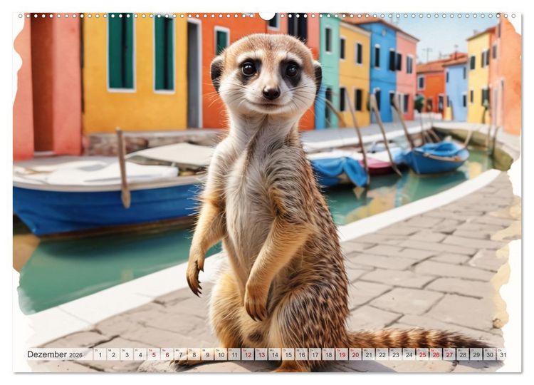 Produktbild: Erdm&auml;nnchen in Italien (Wandkalender 2026 DIN A2 quer), CALVENDO Monatskalender