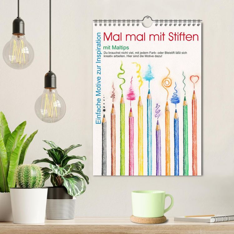 Produktbild: Mal mal mit Stiften (Wandkalender 2026 DIN A4 hoch), CALVENDO Monatskalender