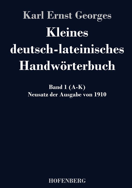 Produktbild: Kleines deutsch-lateinisches Handw&ouml;rterbuch