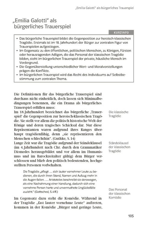 Produktbild: Klett Lekt&uuml;rehilfen Gotthold Ephraim Lessing, Emilia Galotti