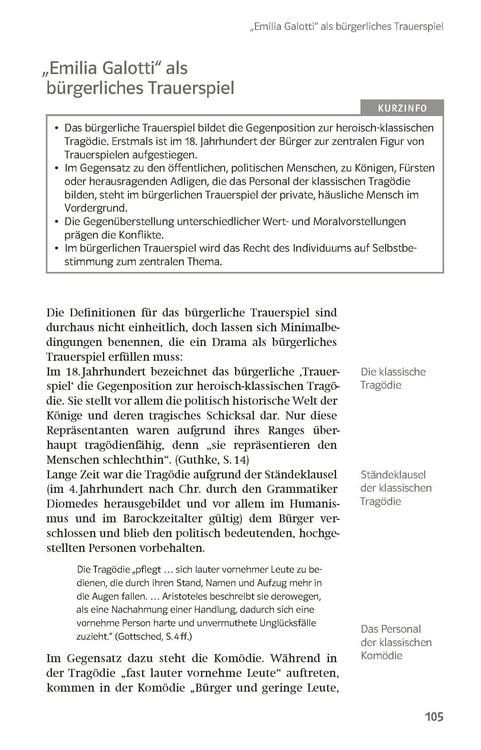 Produktbild: Lekt&uuml;rehilfen Gotthold Ephraim Lessing "Emilia Galotti"