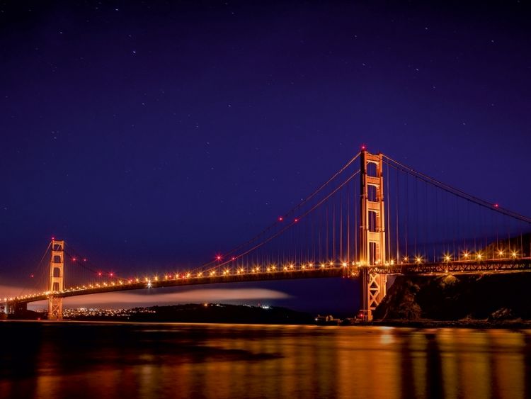 Produktbild: Golden Gate Bridge mit Sternenhimmel (Puzzle)