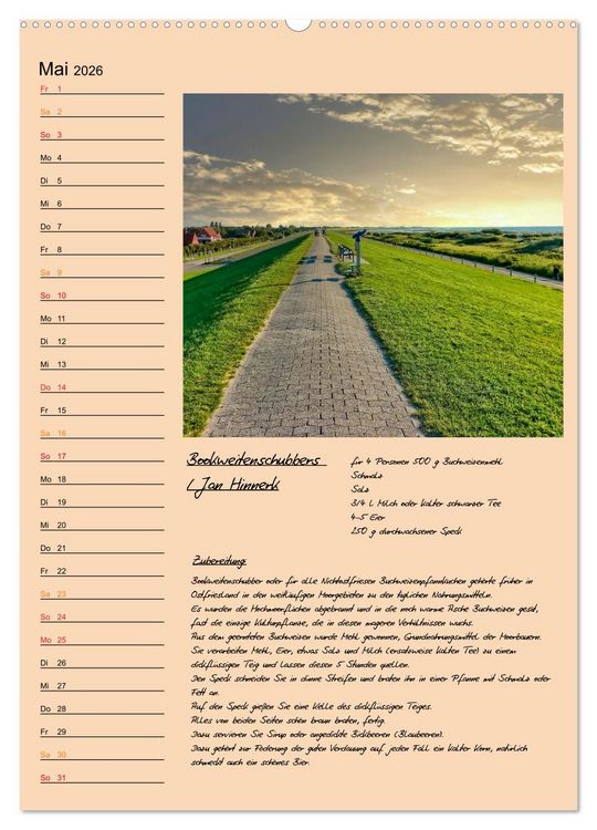Produktbild: Ostfriesland - Appetit auf mehr (hochwertiger Premium Wandkalender 2026 DIN A2 hoch), Kunstdruck in Hochglanz