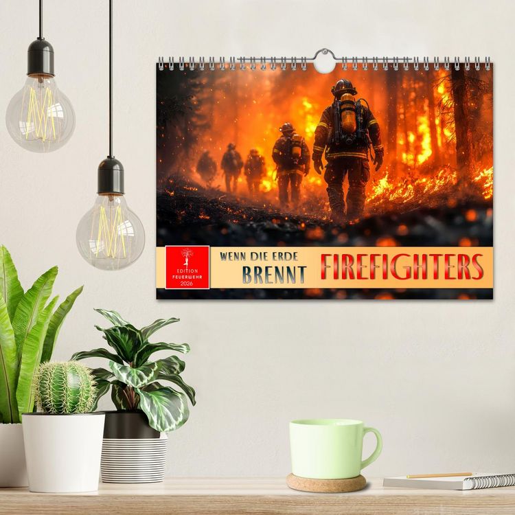 Produktbild: Firefighters - wenn die Erde brennt (Wandkalender 2026 DIN A4 quer), CALVENDO Monatskalender