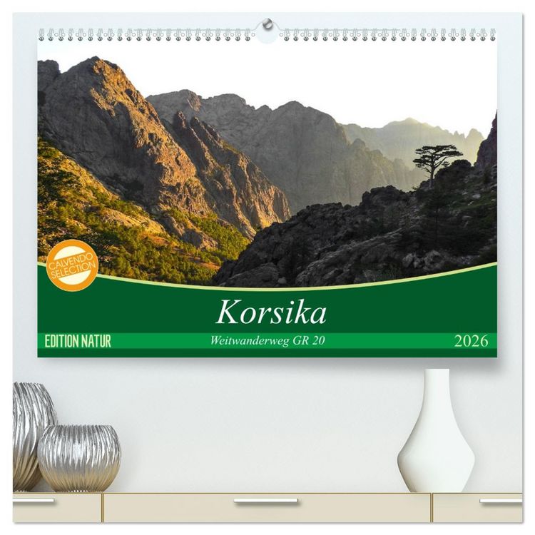 Produktbild: Korsika - Weitwanderweg GR 20 (hochwertiger Premium Wandkalender 2026 DIN A2 quer), Kunstdruck in Hochglanz