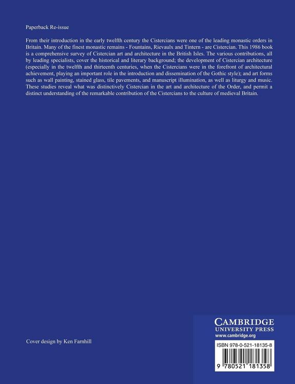 Produktbild: Cistercian Art and Architecture in the British Isles