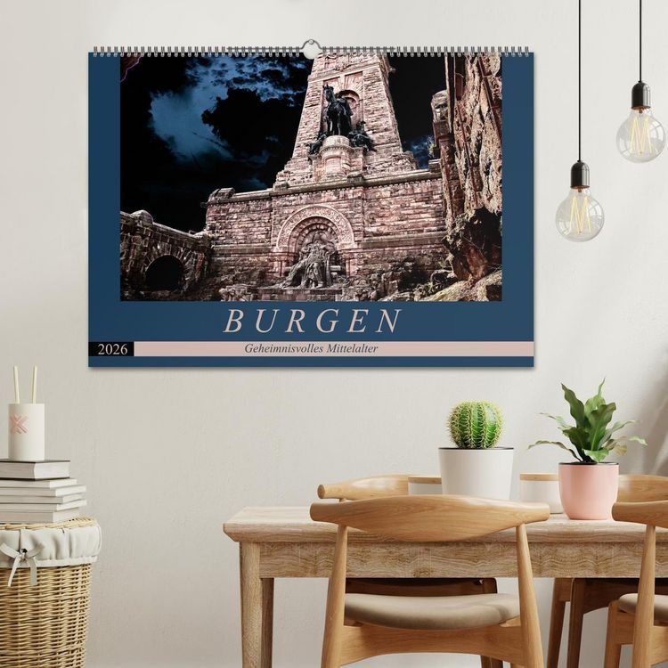 Produktbild: Burgen - Geheimnisvolles Mittelalter (Wandkalender 2026 DIN A2 quer), CALVENDO Monatskalender