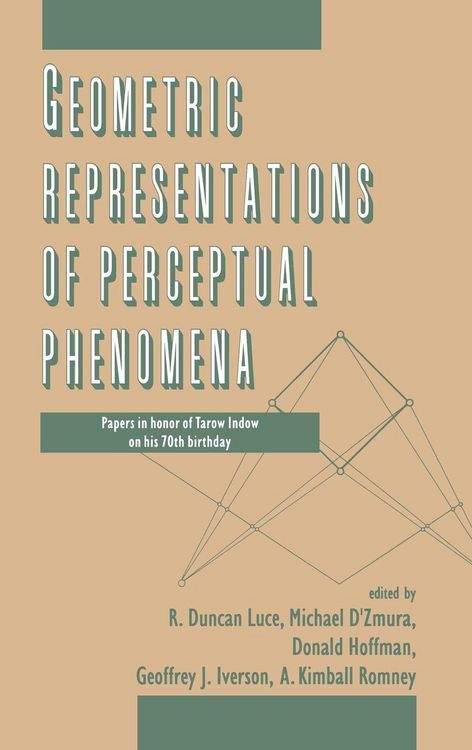 Produktbild: Geometric Representations of Perceptual Phenomena