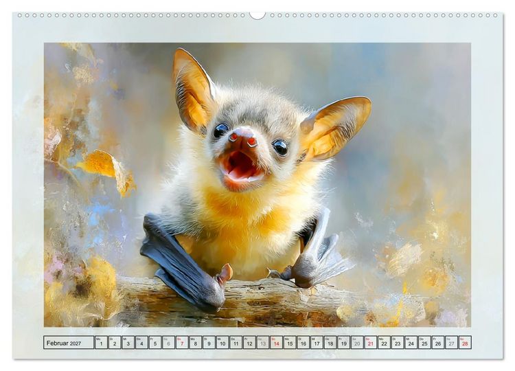 Produktbild: Flughunde. Anmut in stimmungsvollen Naturszenen (Wandkalender 2027 DIN A2 quer), CALVENDO Monatskalender