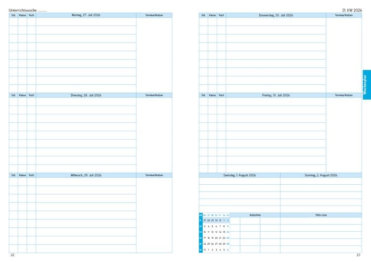 Produktbild: Lehrerkalender - Planer f&uuml;r Lehrerinnen und Lehrer 2026/27