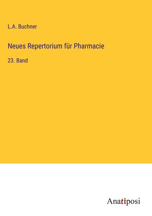 Produktbild: Neues Repertorium f&uuml;r Pharmacie