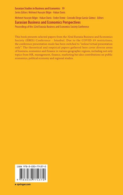 Produktbild: Eurasian Business and Economics Perspectives