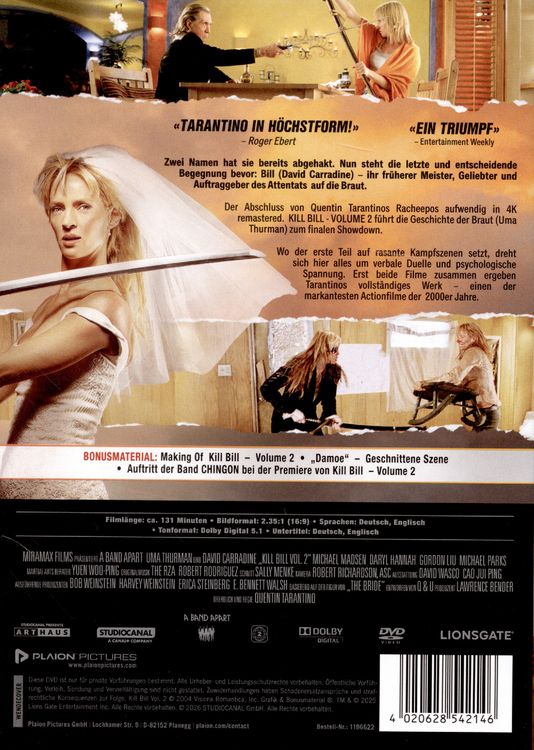 Produktbild: Kill Bill - Volume 2