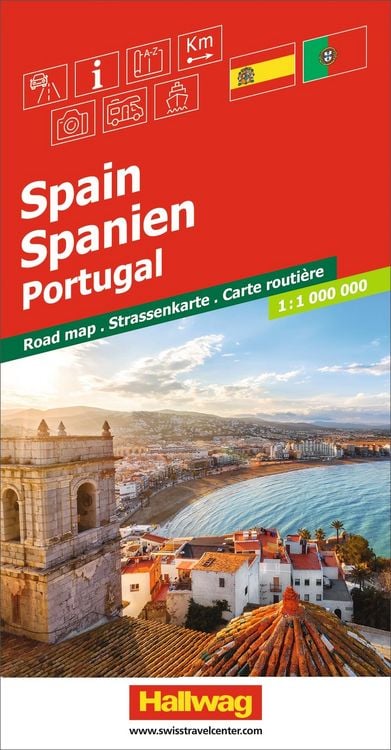 Produktbild: Hallwag Strassenkarte Spanien, Portugal 1:1 Mio.