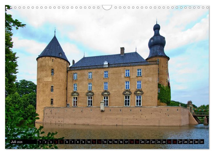 Produktbild: M&uuml;nsterland Romantik - Romantische Schl&ouml;sser und Wasserburgen (Wandkalender 2026 DIN A3 quer), CALVENDO Monatskalender