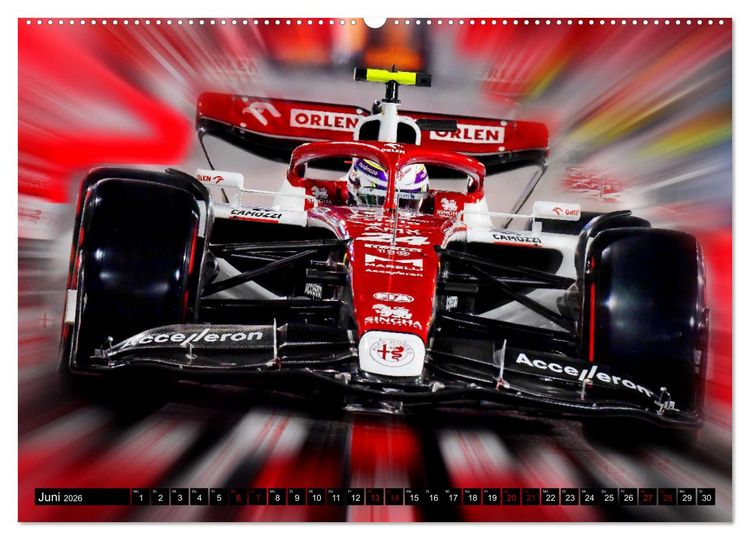 Produktbild: Racing - Vollgas kreativ (Wandkalender 2026 DIN A2 quer), CALVENDO Monatskalender