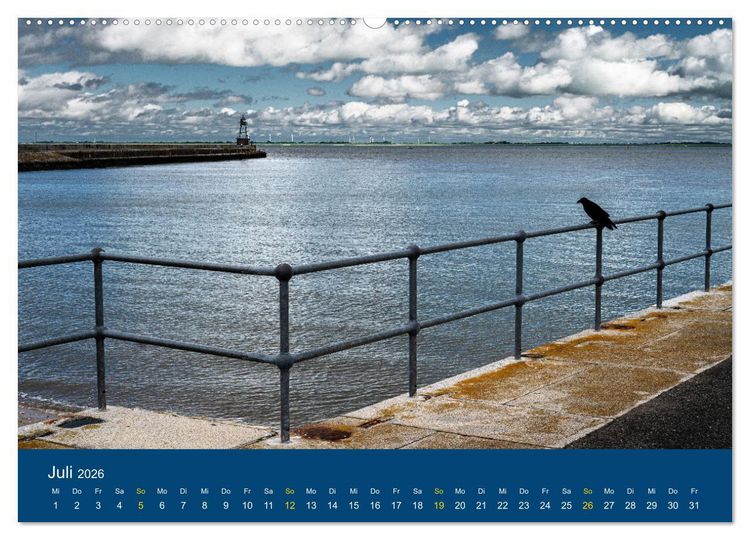 Produktbild: Die Nordmole in Wilhelmshaven. Historisches Relikt und Lieblingsort. (Wandkalender 2026 DIN A2 quer), CALVENDO Monatskalender
