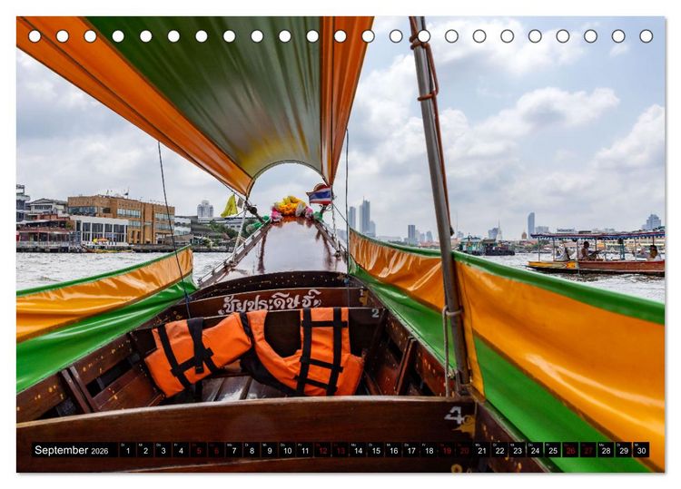 Produktbild: Bangkok - pulsierende Hauptstadt Thailands (Tischkalender 2026 DIN A5 quer), CALVENDO Monatskalender