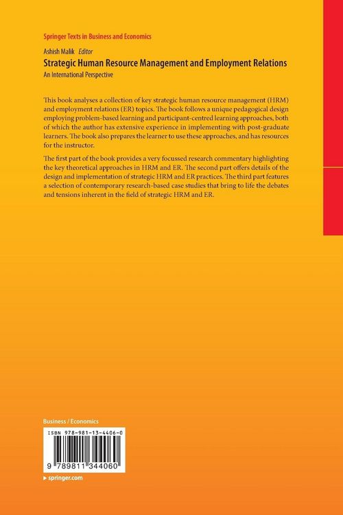 Produktbild: Strategic Human Resource Management and Employment Relations