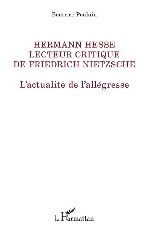 Produktbild: Hermann Hesse lecteur de Friedrich Nietzsche