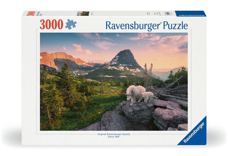 Produktbild: Erwachsenenpuzzle 3000 Teile - Almbock mit Baby