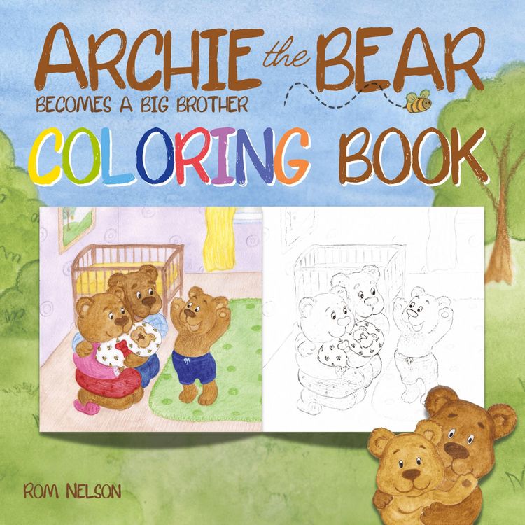 Produktbild: Archie the Bear Becomes a Big Brother Coloring Book