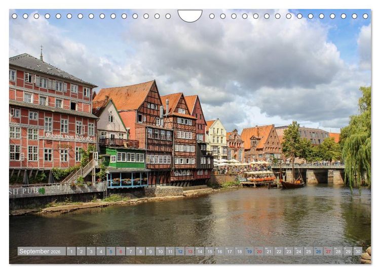 Produktbild: L&uuml;neburg - Eine mittelalterliche und romantische Hansestadt (Wandkalender 2026 DIN A4 quer), CALVENDO Monatskalender