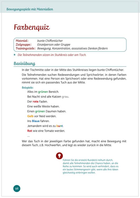 Produktbild: Aktives Ged&auml;chtnistraining f&uuml;r Senioren mit Bewegungen. So halten Sie Kopf und K&ouml;rper fit