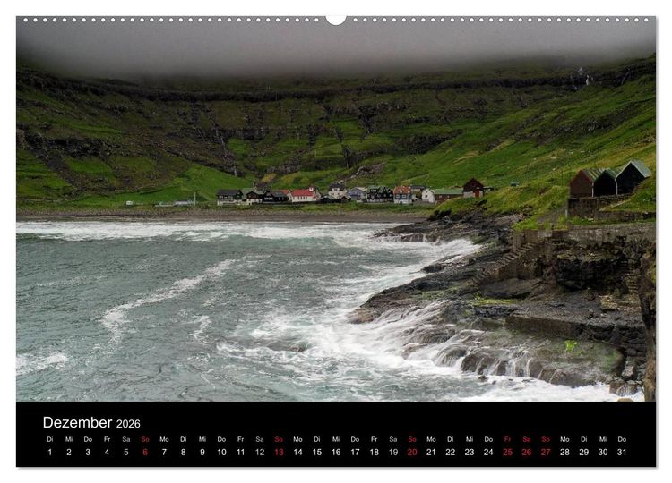 Produktbild: Wunderbare F&auml;r&ouml;er Inseln (hochwertiger Premium Wandkalender 2026 DIN A2 quer), Kunstdruck in Hochglanz