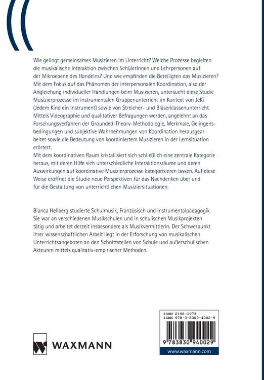 Produktbild: Koordinationsprozesse beim Musizieren im Instrumentalen Gruppenunterricht