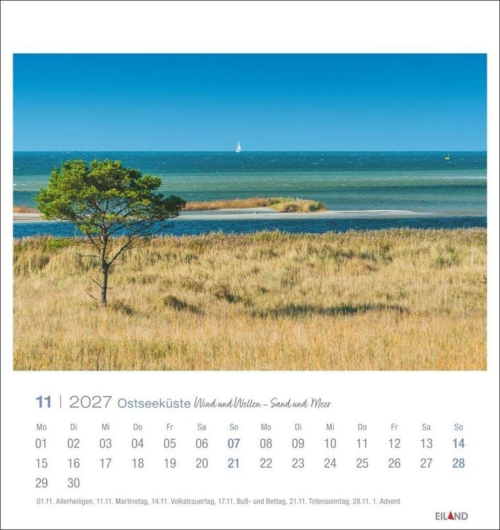 Produktbild: Ostseek&uuml;ste Postkartenkalender 2027 - Wind und Wellen - Sand und Meer